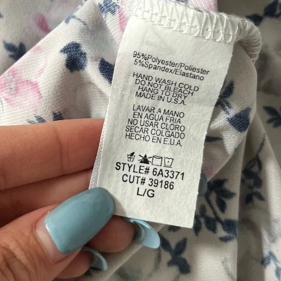 I Joah Floral Wrap Short Spring/Summer Dress Size L Lightweight Flowy Beachy - Picture 4 of 11